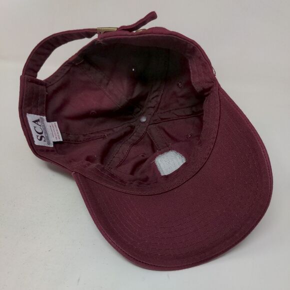 SCA Men's Slideback Hat Red OSFA Embroidered Mississippi State University Logo - Picture 6 of 7